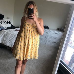 YELLOW URBAN OUTFITTERS SUN DRESS